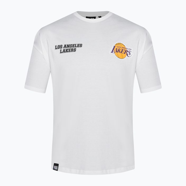 Ανδρικό New Era NBA Large Graphic BP OS Tee Los Angeles Lakers λευκό 6
